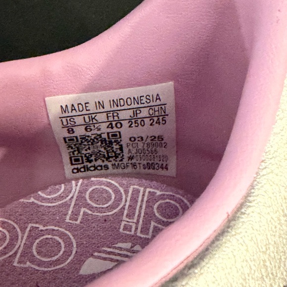 Adidas Women's Metallic Purple Pink Sneakers - Picture 5 of 6